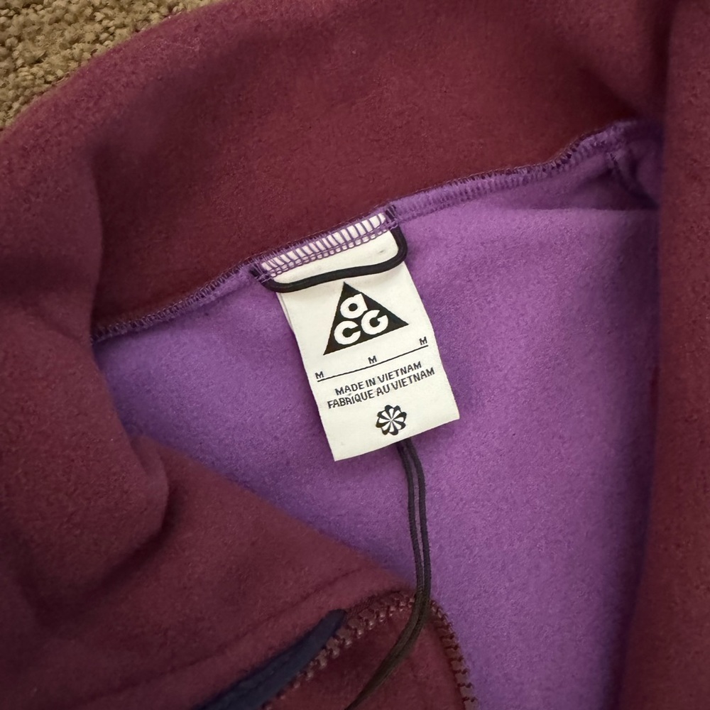 Big Kids Nike ACG Wolf Tree Loose Tunic Sweater Purple 1/4 Zip Size Large NWT - Picture 7 of 9